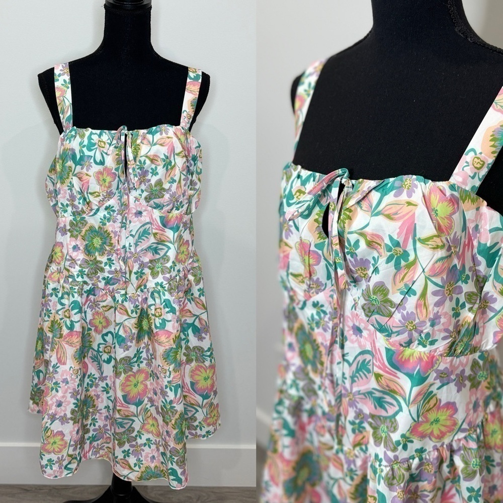 Cider Floral Mini Summer Dress (2XL)